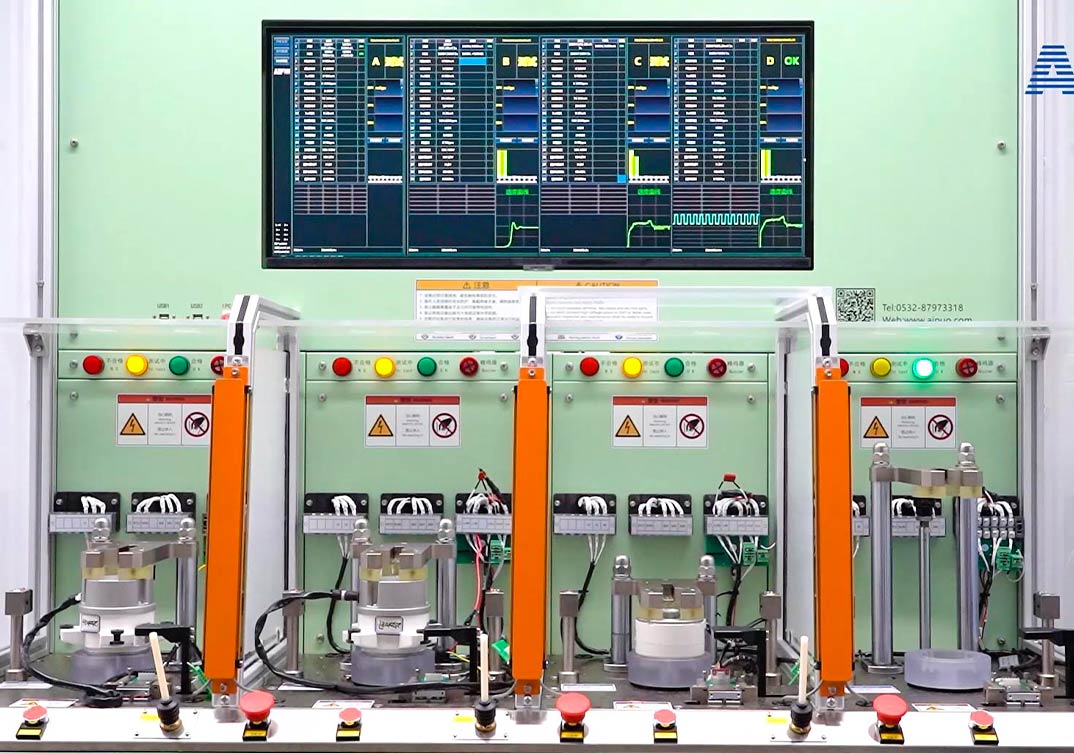 空調(diào)風(fēng)扇無刷電機(jī)負(fù)載測試系統(tǒng)應(yīng)用現(xiàn)場—AIP艾普